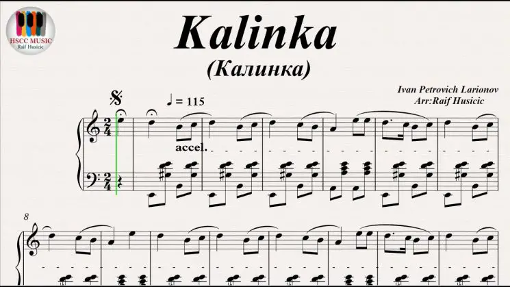 Kalinka By Ivan Larionov Kalimba Tabs