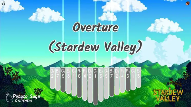 Overture (Stardew Valley OST) By Eric Barone Kalimba Tabs