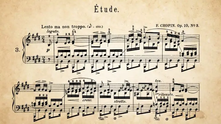 Etude Op.10 No.3 Tristesse By Chopin Kalimba Tabs