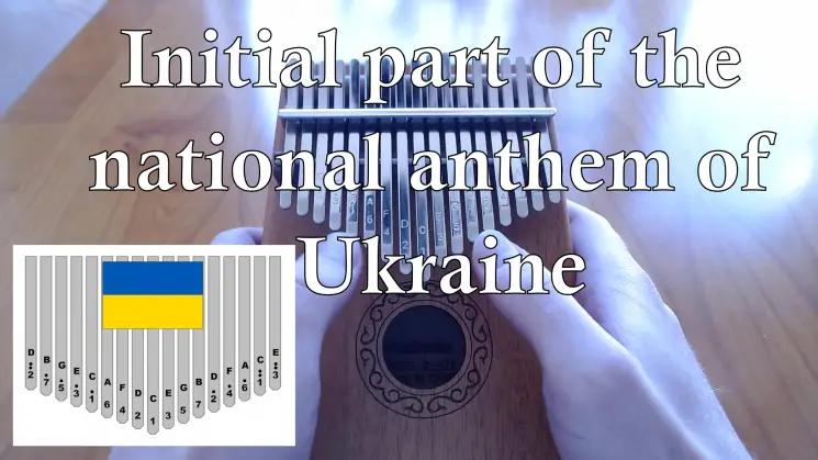 Ukraine National Anthem (First Bars) By Mykhailo Verbytsky Kalimba Tabs