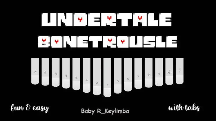 Undertale OST: 024 – Bonetrousle By Toby Fox, Baby R_Keylimba Kalimba Tabs